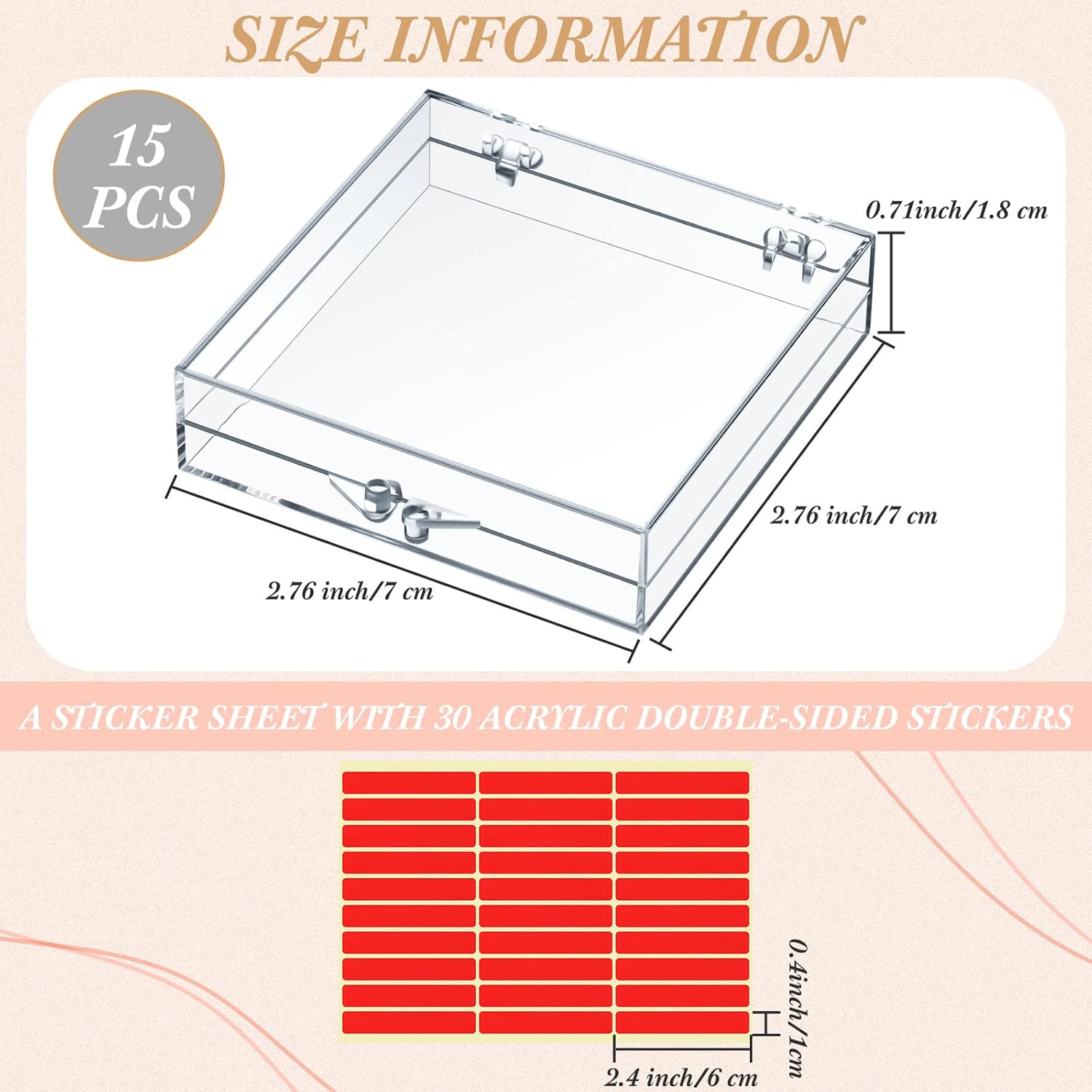 Pr On Nail Boxes Nail Display Case Adhesive Tape, Artificial
