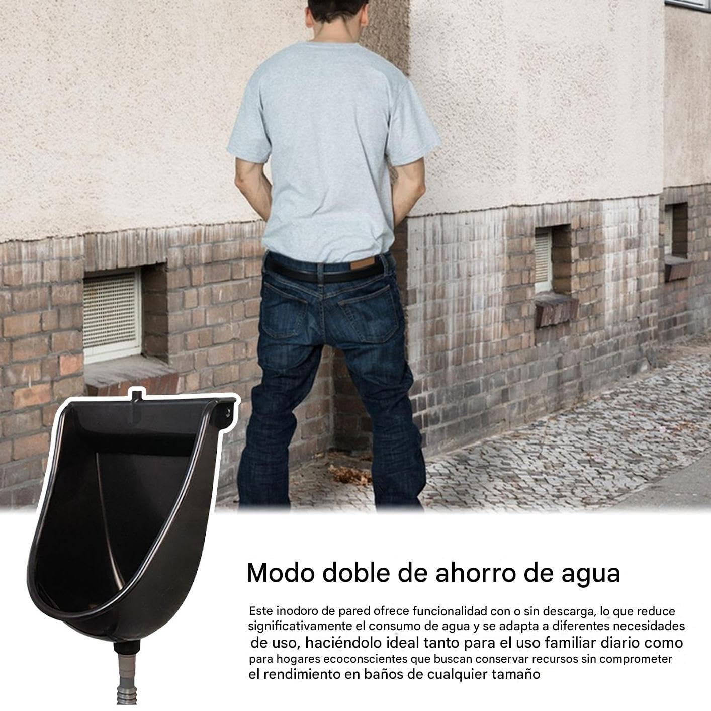 WC galleggiante, con funzione di scarico e separatore, per uomo, per uso esterno, casa, giardino, camper, appartamento, per papà, fidanzato, nonno