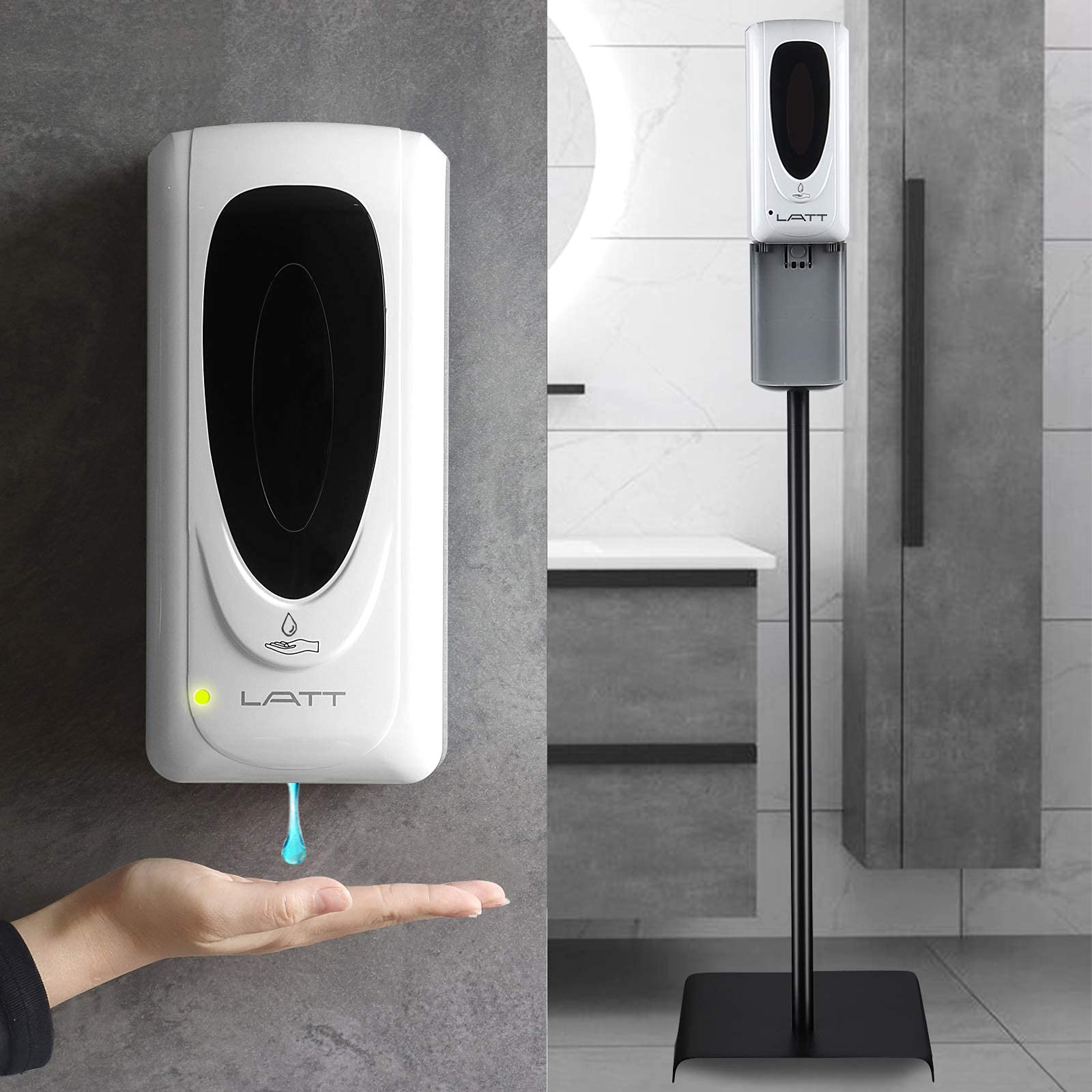 LATT Automatic Hand Sanitizer Dispenser 1000ML/35oz with Stand and 3