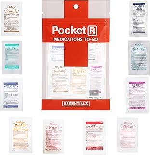 Pocket RX Mini Travel Medicine Kit: TSA-Approved OTC First Aid Pouch