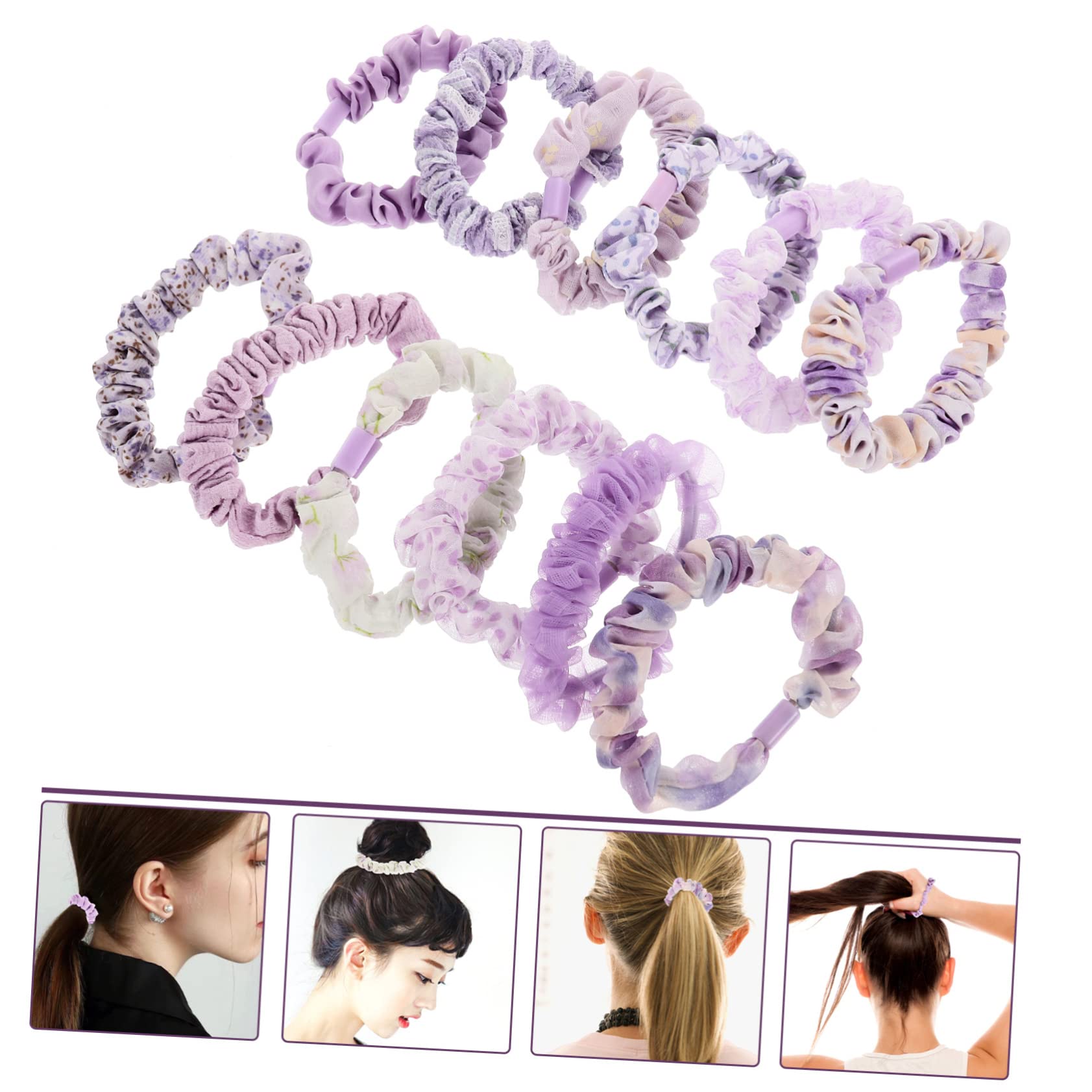 Healeved 60piezas Coleteros De Mujer Accesorios De Pelo Elásticos Scrunchies De Floral Perfectos Para Niñas y Ocasiones Especiales