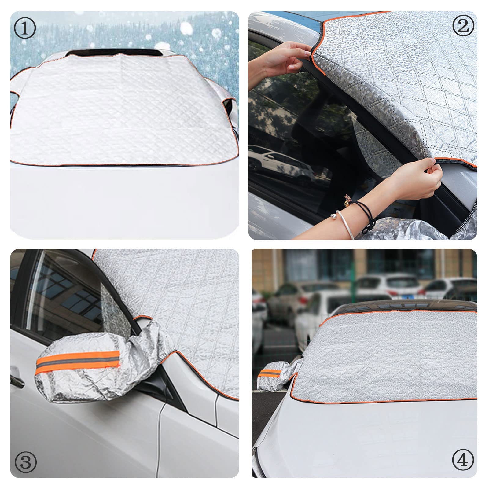 Parabrezza Auto Anti UV Copri Parasole Magnetico Adatto Maggior Parte Veicoli