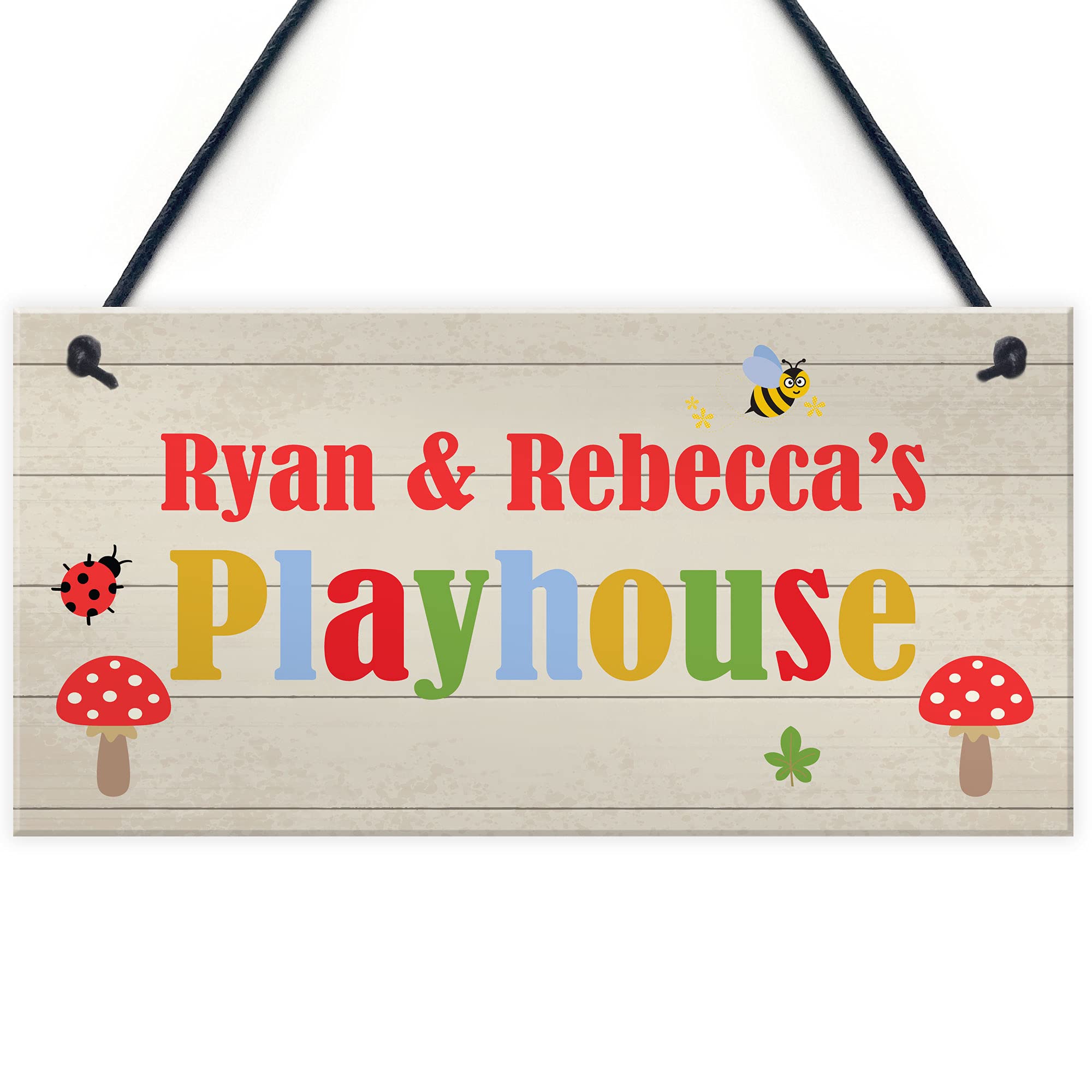 Playhouse Sign Personalised Garden Den Playroom Door Sign ANY words Gift