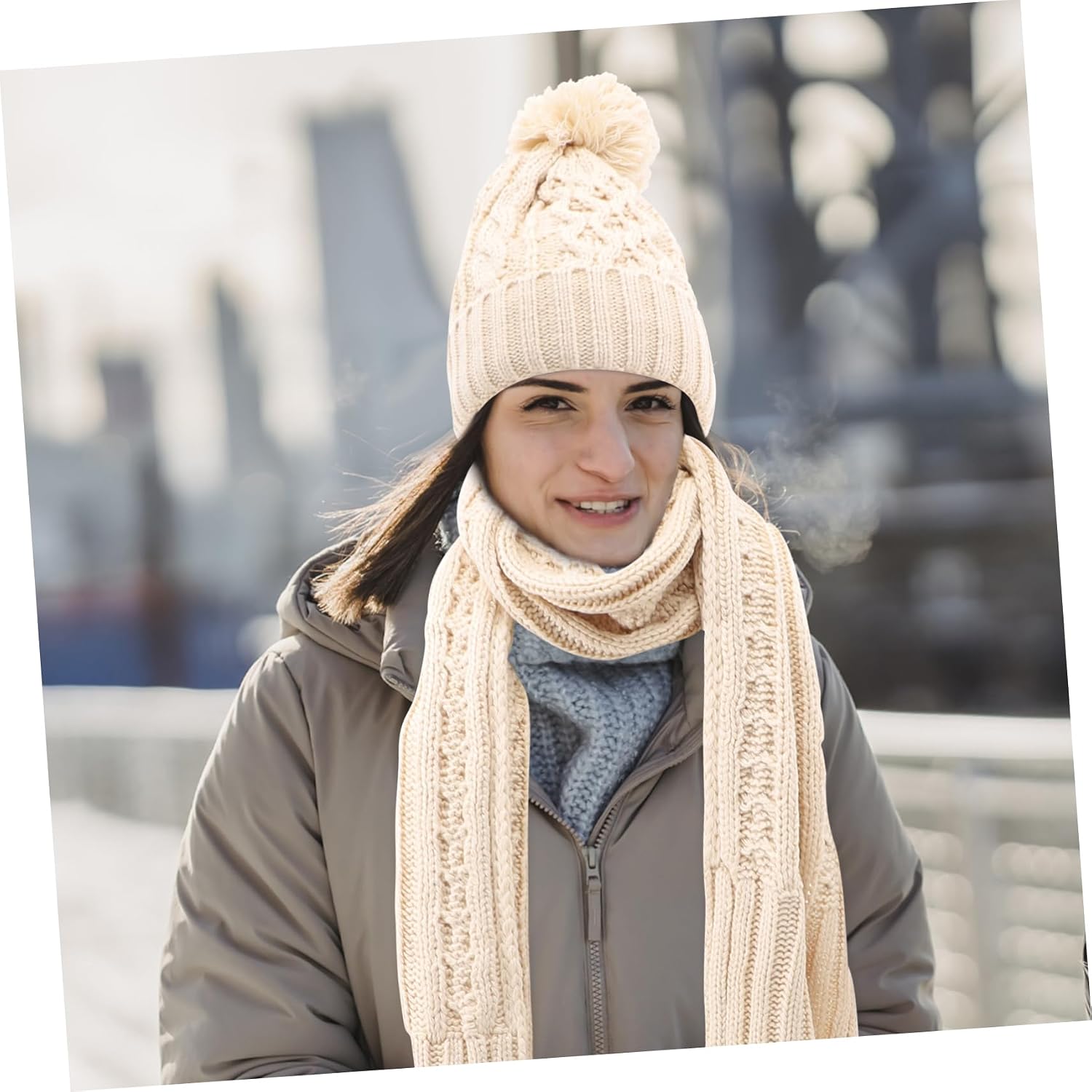 1 Set Autumn Winter Wool Hat Winter Accessories Winter Hat Scarf Gloves Knit Hat Knit Scarf and Gloves
