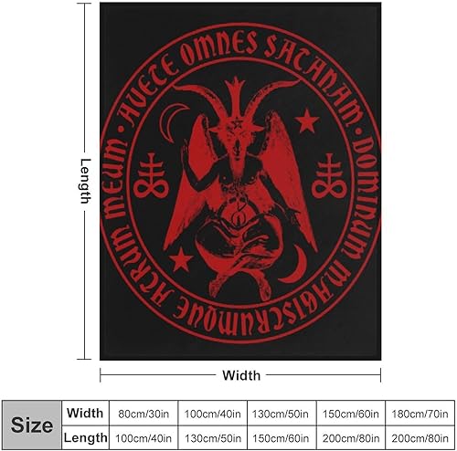 Miniatura 2 de Zodiac Baphomet Soft Throw Blanket Flannel Warm Lightweight Plush Blanket for Couch Sofa Bedroom Travel