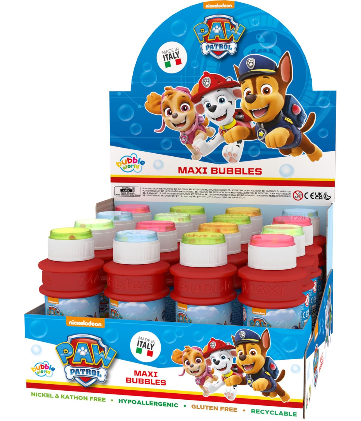 Maxi Paw Patrol bolle di sapone 175 ml – 16 pezzi in display