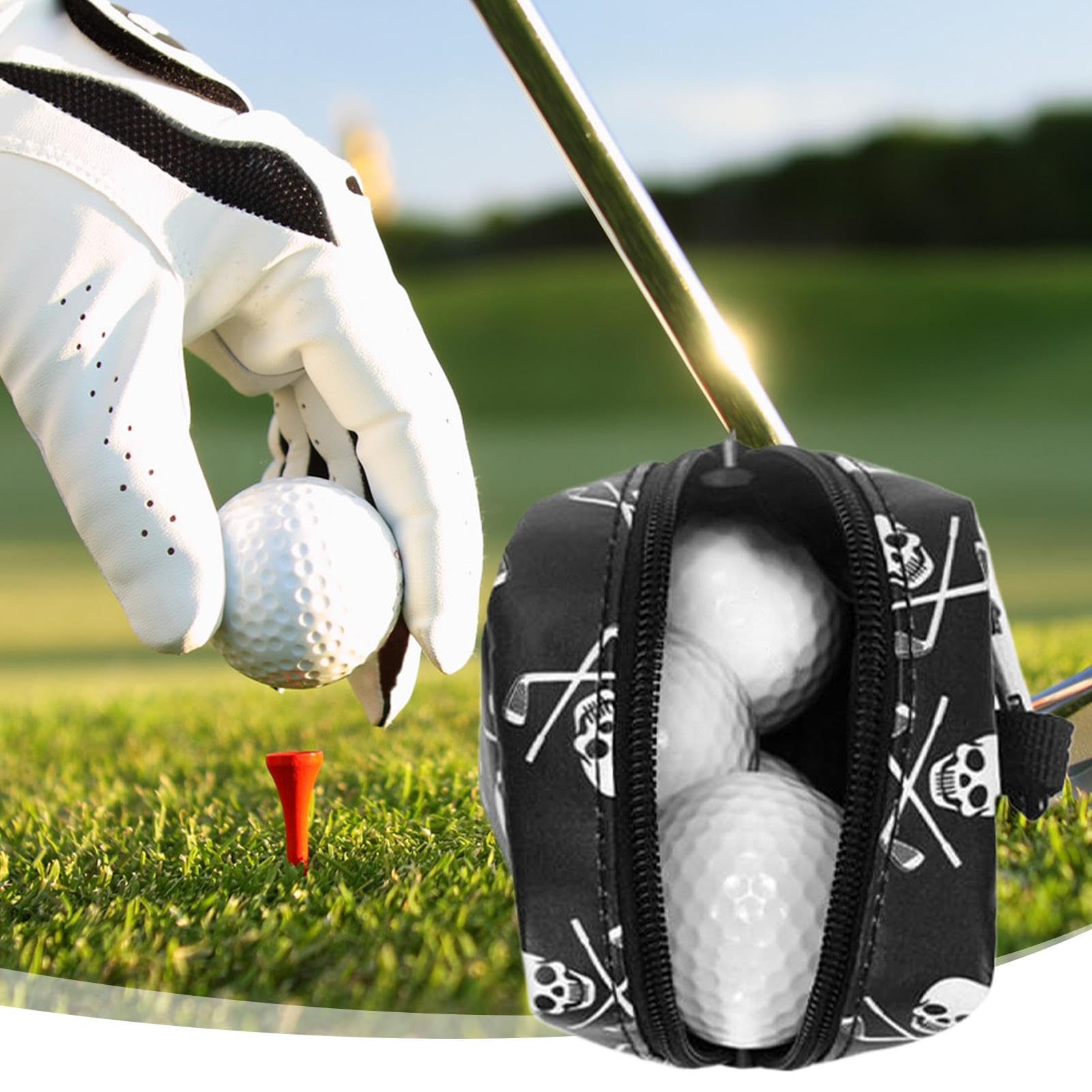 Borsa per palline da golf, custodia per palline da golf | Custodia per palline per sacca da golf resistente - da golf, custodia per tee da golf, copertura protettiva impermeabile per oggetti