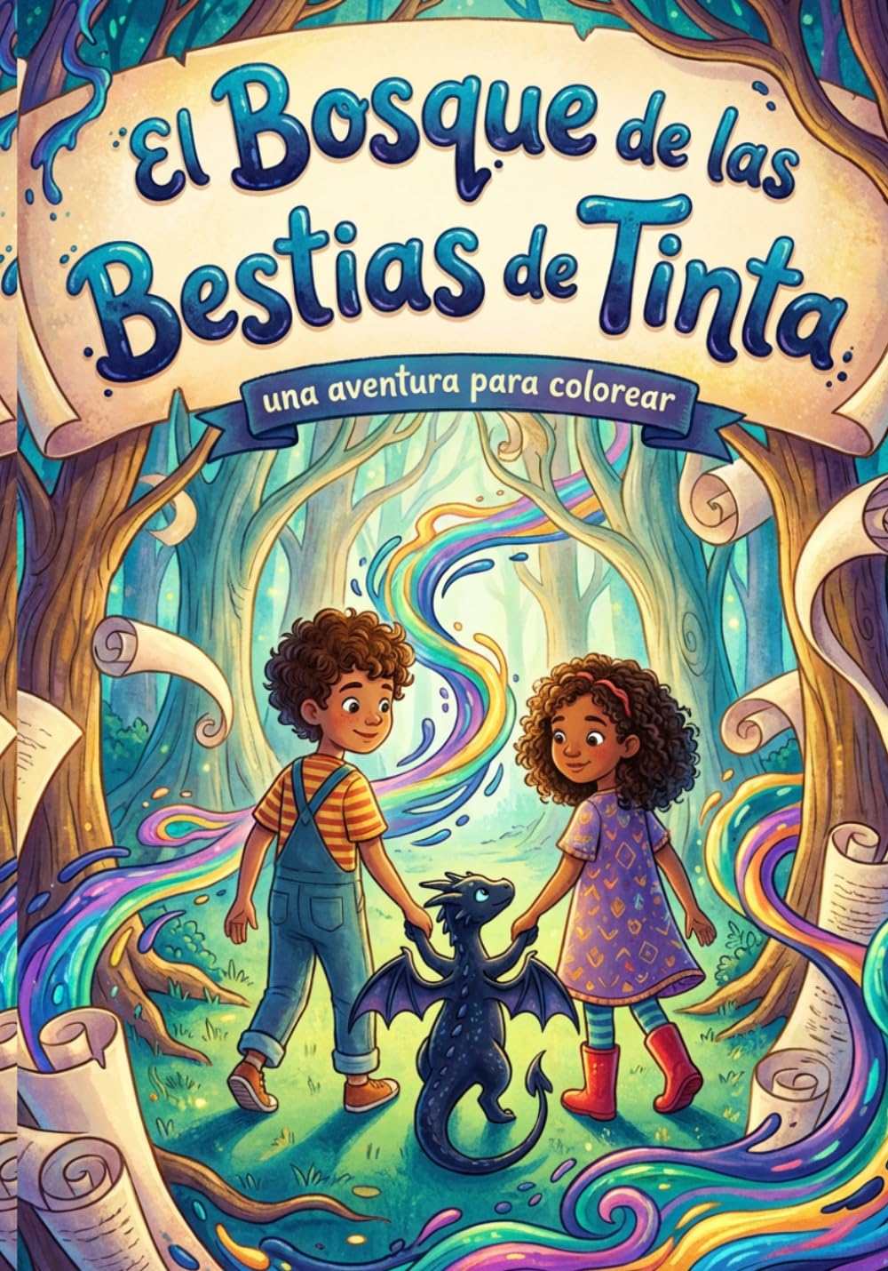 El Bosque de las Bestias de Tinta: una aventura para colorear