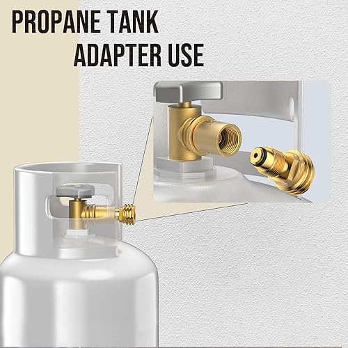 Miniatura 3 de 1 adaptador de tanque de propano POL a QCC1, adaptador de propano antiguo a nuevo, adaptador de tanque de propano de 5 a 100 libras que convierte el