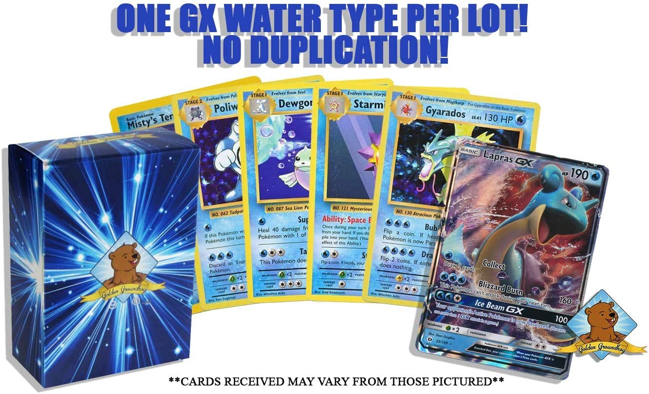 10 Random Water Pokemon Card Lot - Featuring 1 GX Water Type - A Mix of  Foils - Rares