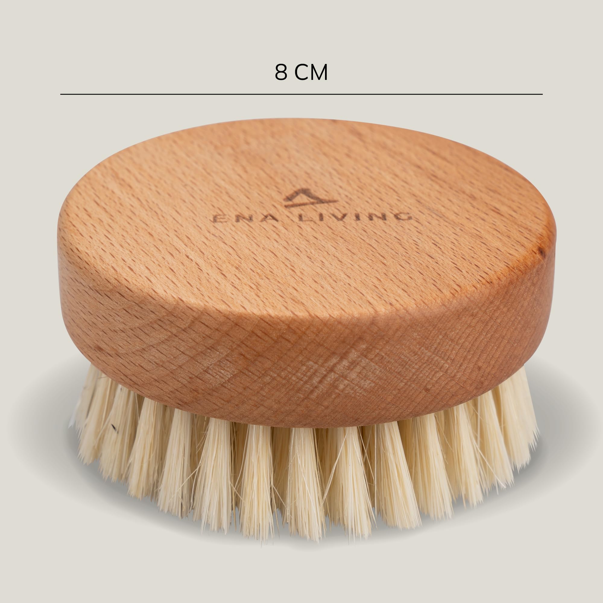 ENA Living Szczotka do ciała, drewniana szczotka do kąpieli, peeling do ciała, szczotka pod prysznic, niezbędne akcesoria kąpielowe, peeling do ciała, do usuwania martwego naskórka i wrastających