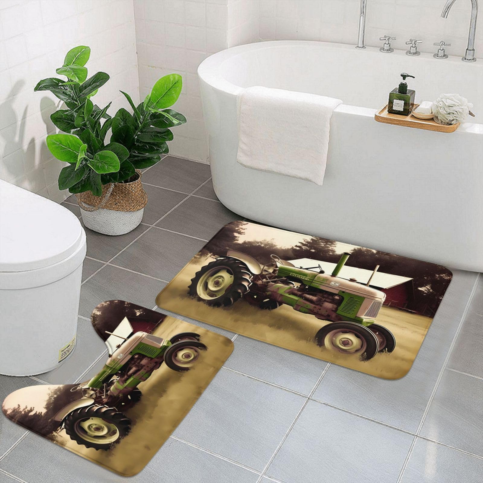 Tapis de bain antidérapant en microfibre absorbante set de 2