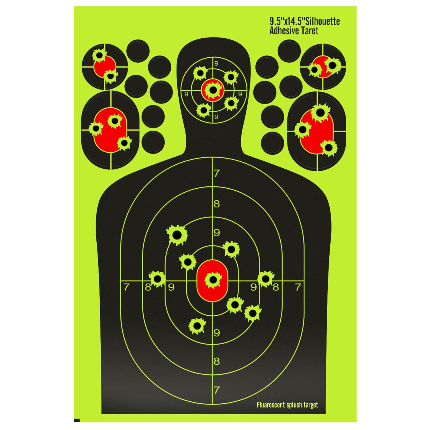 Reactive Shooting Targets 9.5x14.5 Inch Splatter Target Paper - With ...