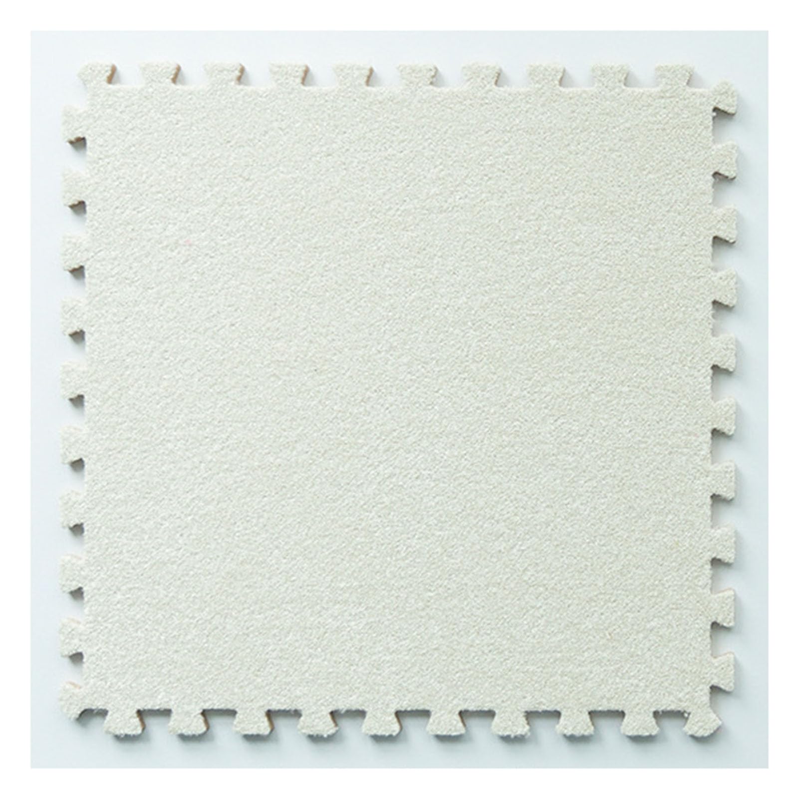 Tappeto a Incastro Splice, Tappeto Corto in Schiuma di Peluche, Puzzle, 100 Piastrelle in Schiuma ad Incastro, Tappetino Antiscivolo, tappeti Morbidi per la casa,Beige