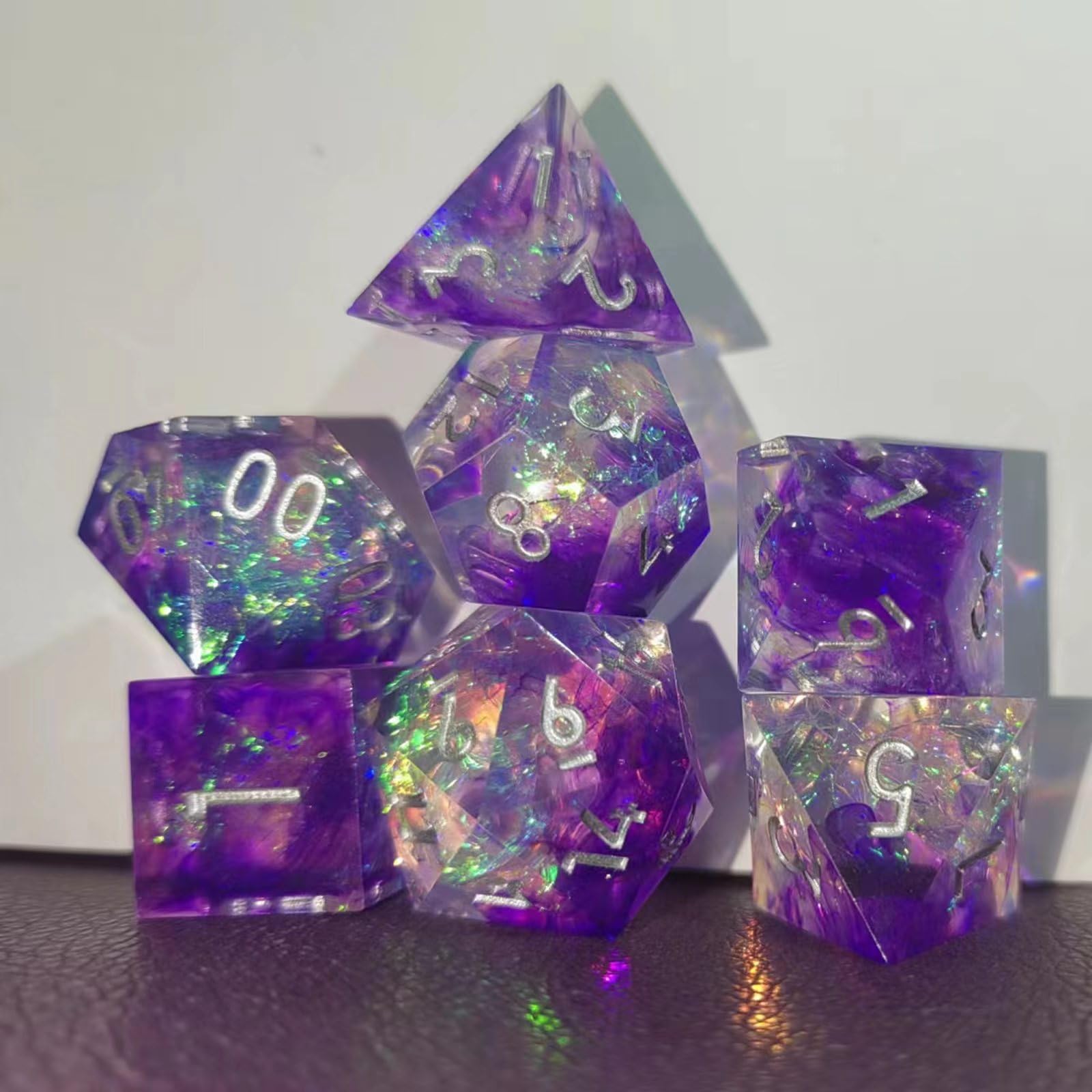 Moule à Dés En Silicone CZYY – 7 Dés Polyédriques Pour D&D, Jeux De Rôle Et Création De Dés