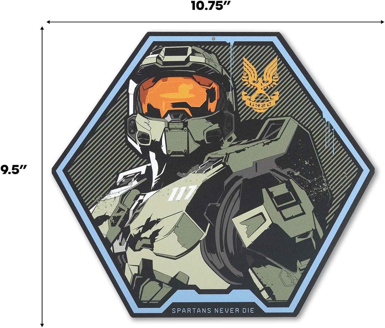 Halo Master Chief Metal Wall Decor - Striking Halo Sign for Man Cave or Game Room