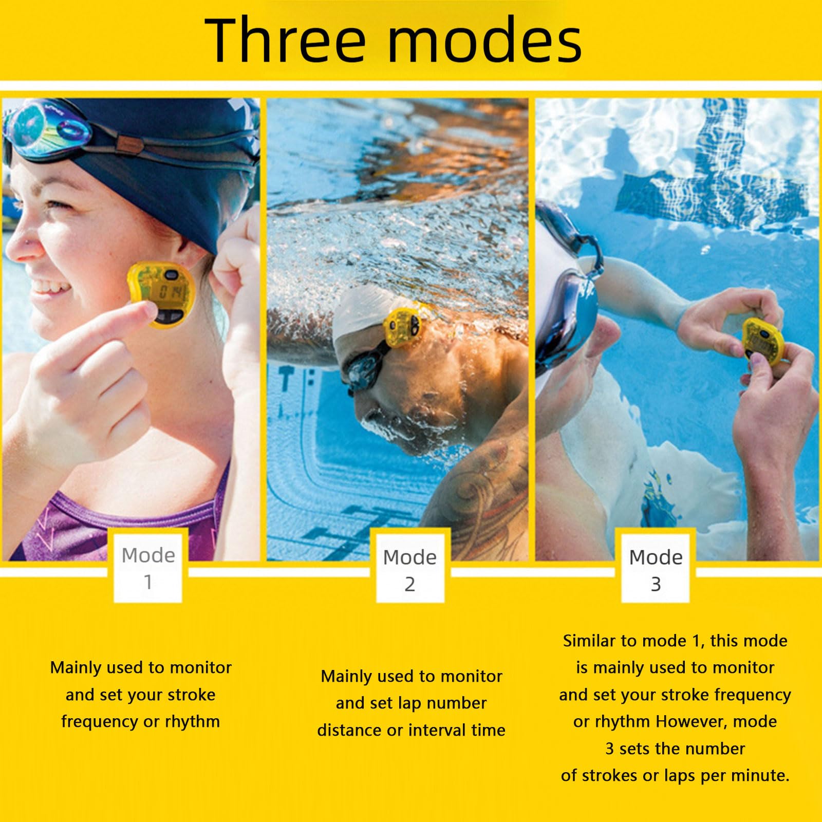 Metronomo sportivo impermeabile IPX8 con temporizzazione ad alta precisione per nuoto, corsa, ciclismo, allenamento ritmico e batteri lunghi