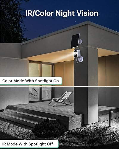 Miniatura 6 de firstrend Home Security Cameras Wireless Outdoor 2K WiFi Battery Powered Surveillance Camera with Spotlight Color Night Vision Smart Motion