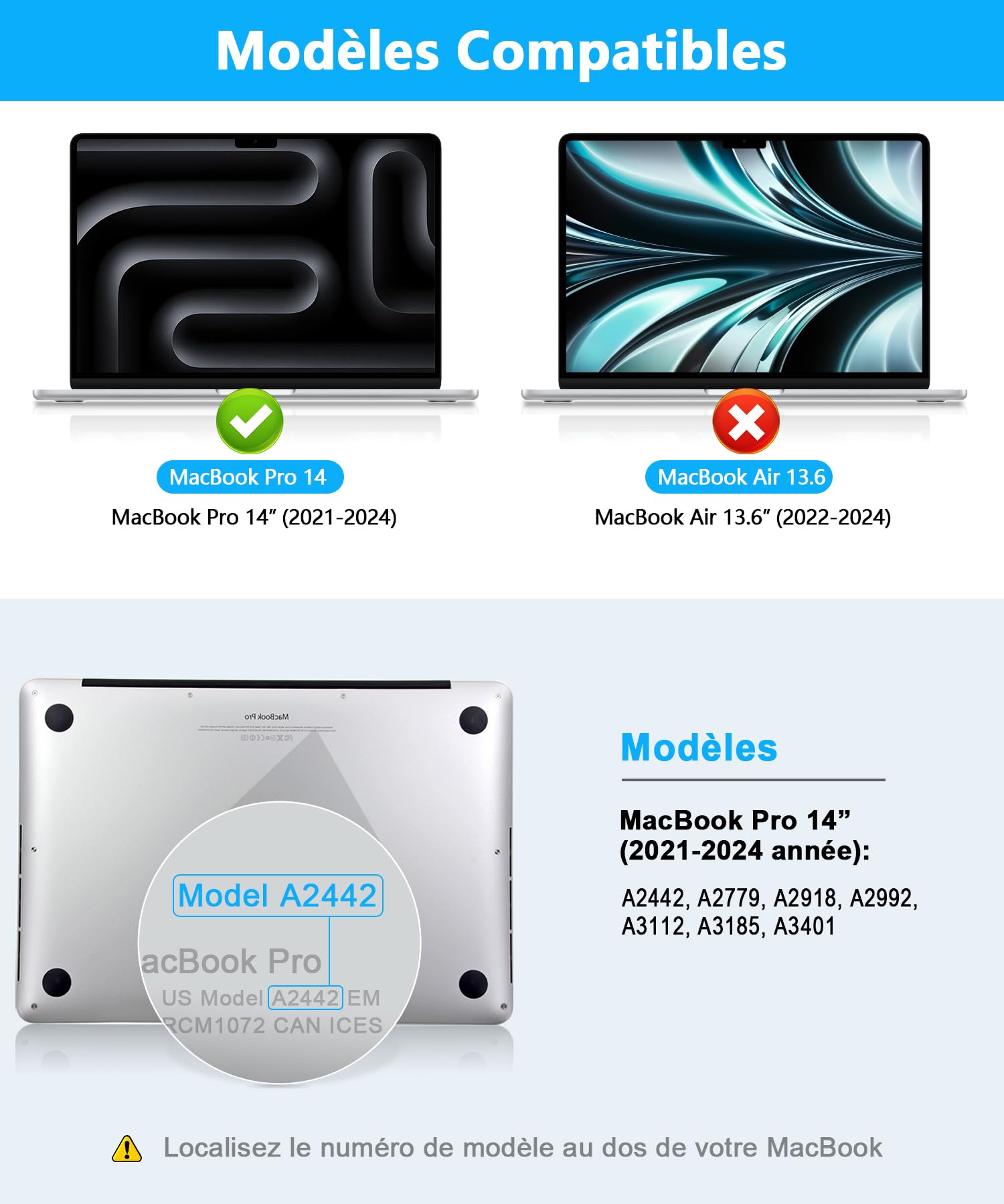 PYS Filtre de Confidentialité pour Macbook Pro 14 Pouces (2021-2024, M1, M2, M3, M4) - Filtre Anti-Espion 360°, Protecteur Antireflet Mat, Film Résistant Aux Rayures