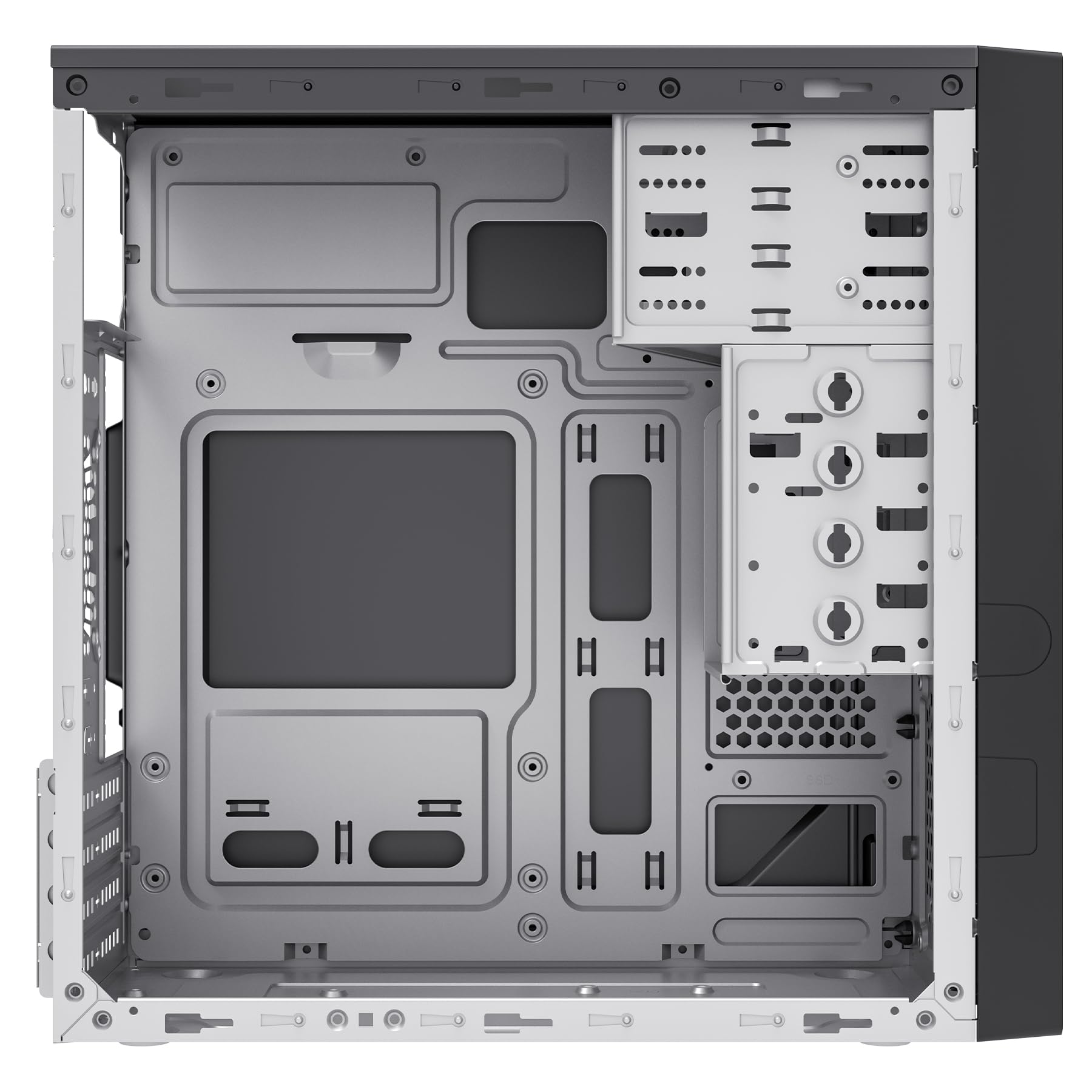 UNYKAch Case per computer Micro ATX Aero C12 V2 con due porte USB 3.0 e una porta USB Type C 2.0