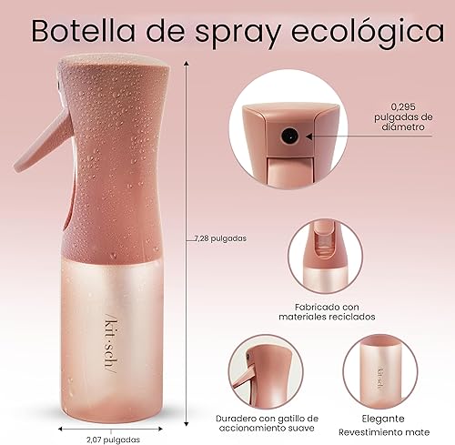 Miniatura 3 de Kitsch - Atomizador para cabello, bruma ultrafina para peinados, barberías, limpieza y plantas, atomizador versátil de 5 onzas hecho de plástico