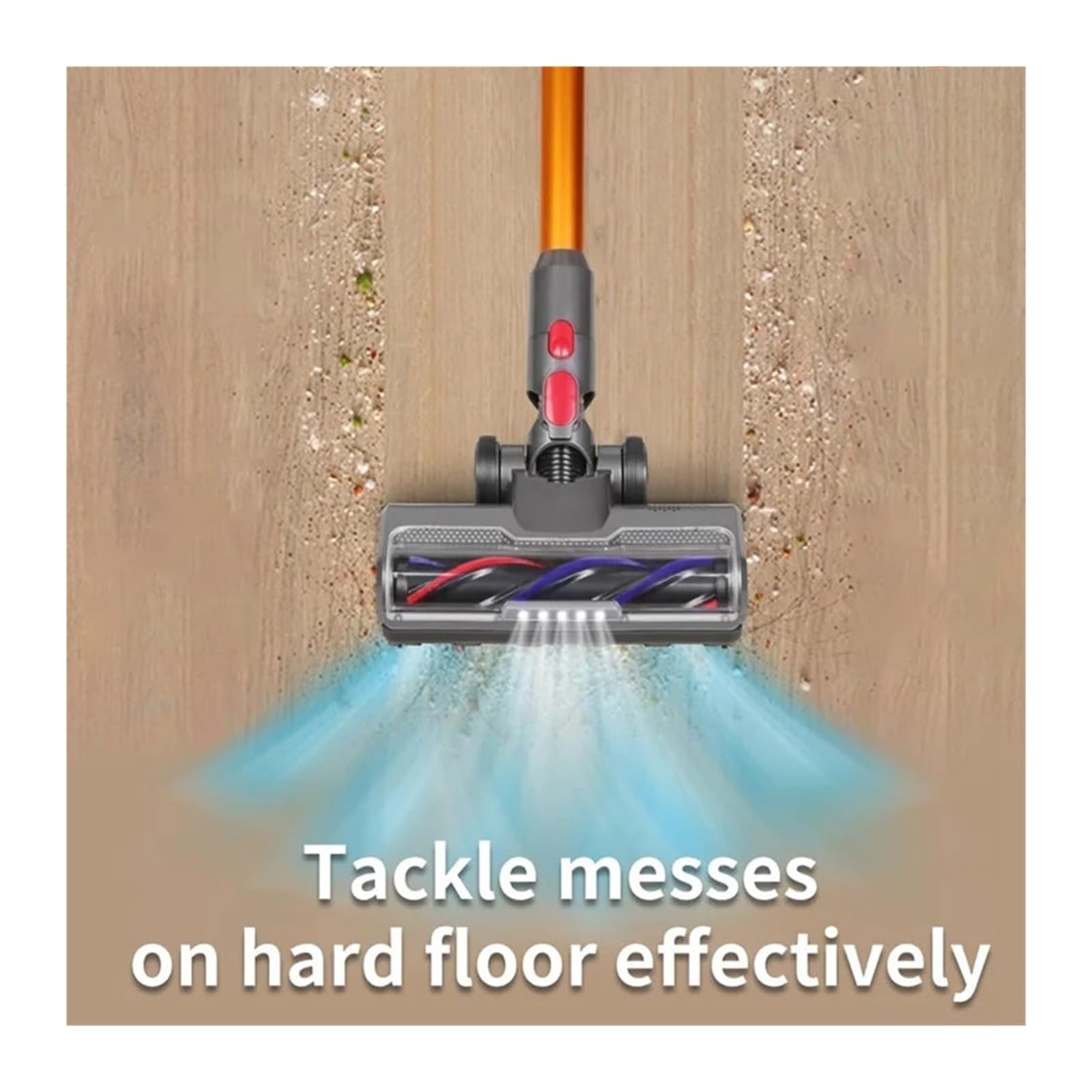 Testina per Pavimenti Duri, Compatibile con Dyson V7, V8, V10, V11, V15