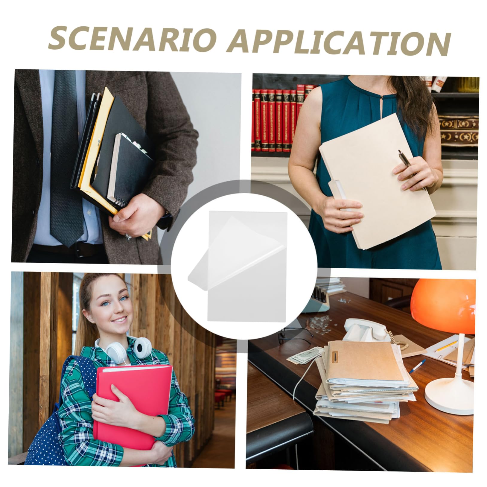 SHINEOFI 100pezzi Trasparenti per Laminazione in Pet Pellicola per Laminazione Fotografica Fogli Trasparenti per Fotografica