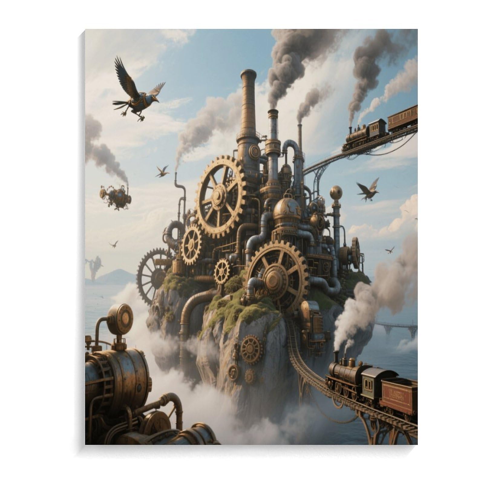 KOAYUBFC Malen-nach-Zahlen-Set für Erwachsene, Anfänger, Erwachsene, Malen-nach-Zahlen-Kits auf Leinwand, Acryl-Ölfarben, Gemälde mit Pinseln als Geschenk, Wanddekoration