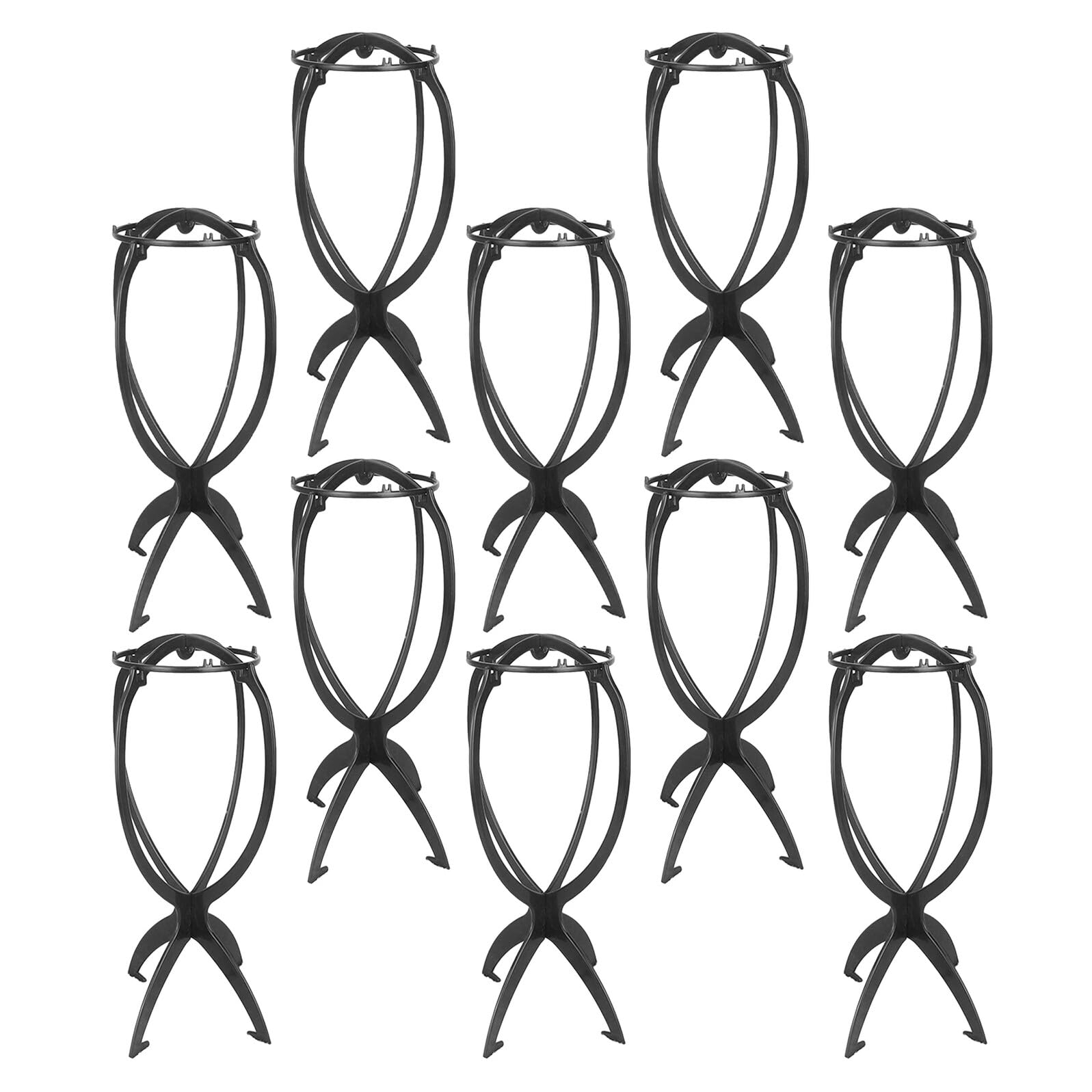 Didiseaon 10pezzi Supporto per Parrucche Plastica Espositore per Extension Capelli e Toupet Supporto per Parrucche da Tavolo per Barbieri e Stilisti e Leggero