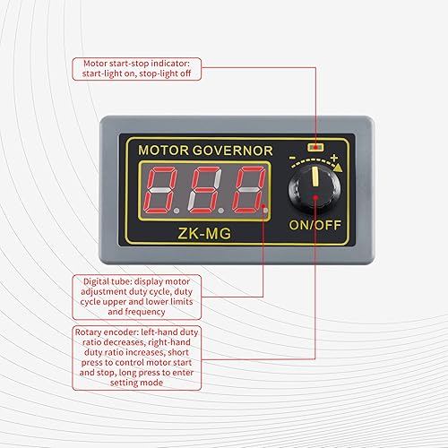 Miniatura 2 de ZK-MG PWM Controlador de velocidad del motor Pantalla digital LED Generador de señal ajustable Módulo de controlador 5V 12V 24V Gobernador de motor