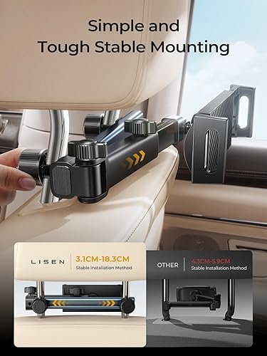 Miniatura 7 de LISEN Soporte para iPad, soporte para automóvil, viajes por carretera, actividades esenciales para niños, accesorios de automóvil, interior de