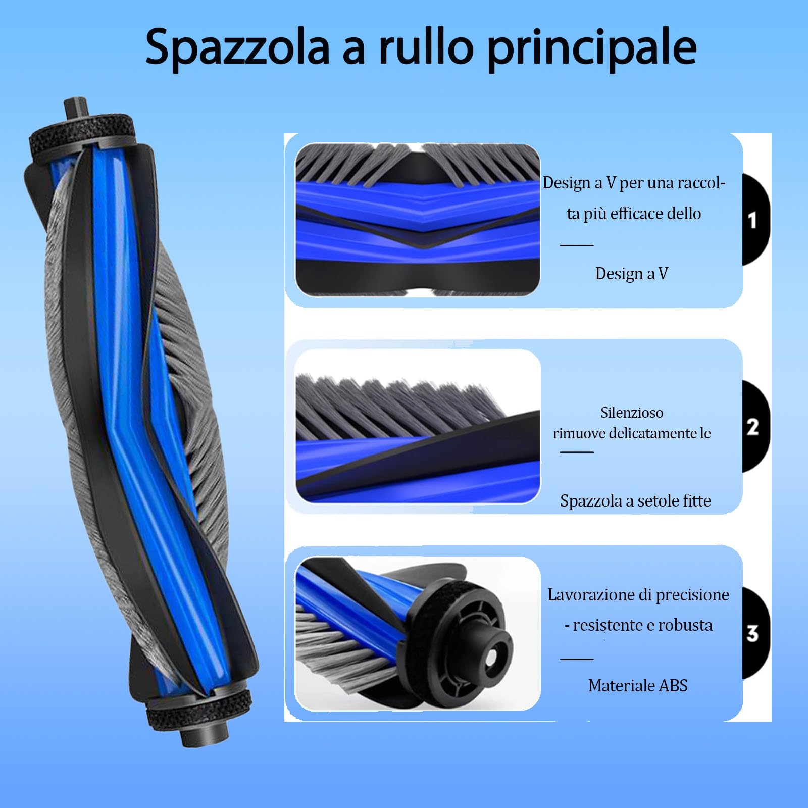 LOVOBO 26 Accessori Robot Aspirapolvere per Ecovacs Deebot T50 Pro Omin/T50 Omni/T50 PRO OMNI Gen2/T50 Omni Gen2, 1 Spazzola Principale, 6 Panni Per Mocio, 6 Sacchetti Per La Polvere, 6 Filtri