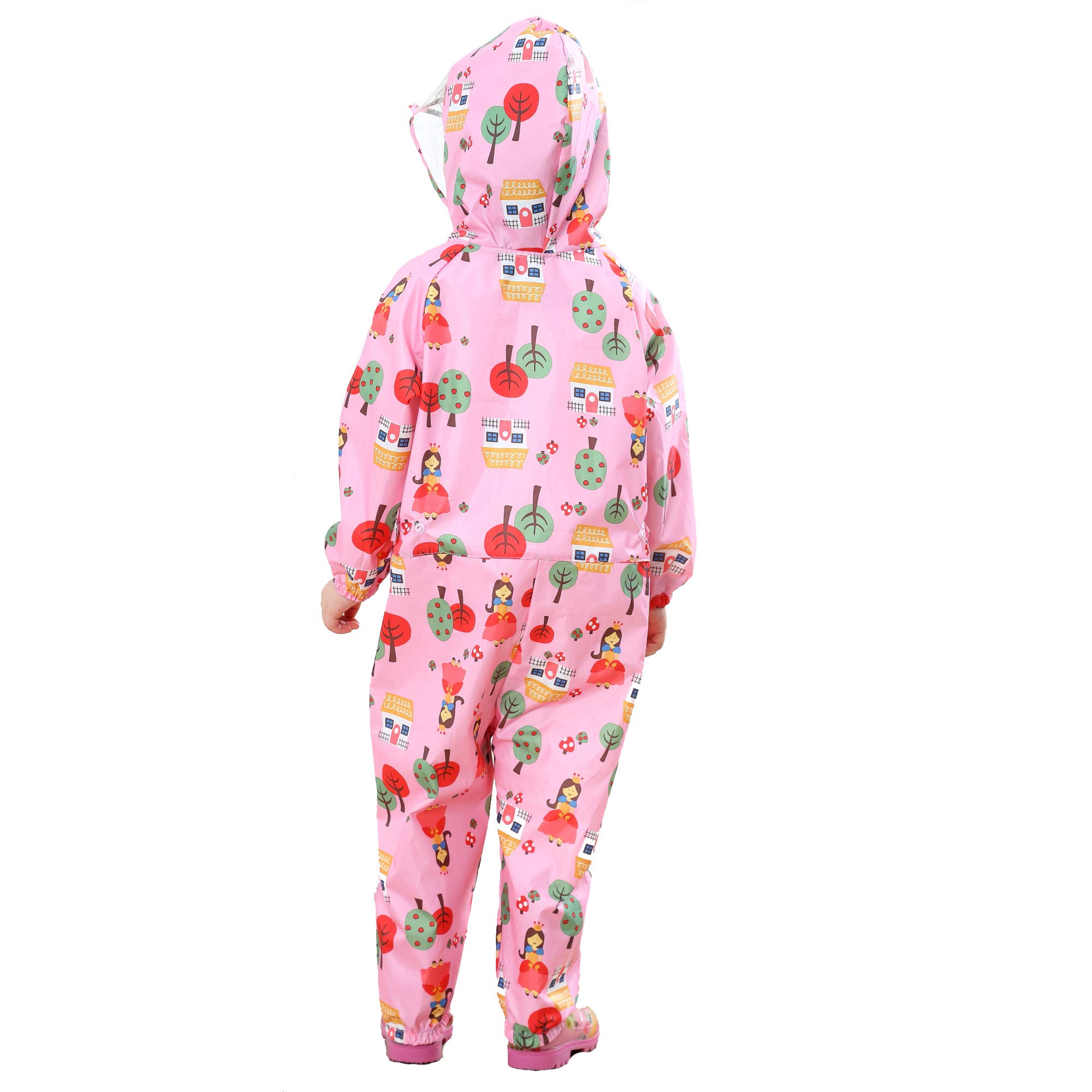Enfants Imperméables à Capuche Unisexe Filles Garçons Imperméables Combinaison de Pluie Poncho Veste Respirant Manches Longues Manteaux Imperméables Rain Pantalon Vêtements 1-7 ans