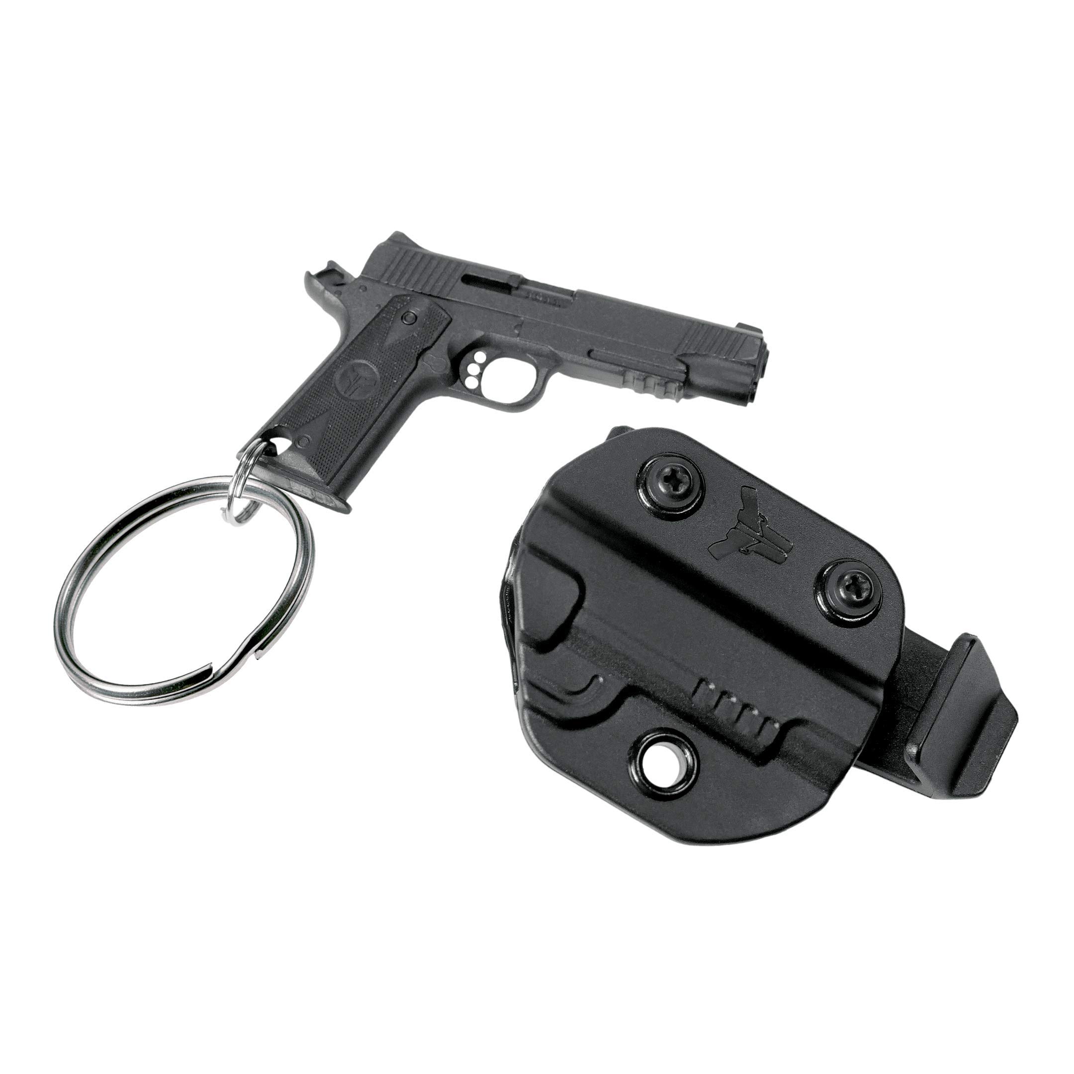BladeTech Keychain Gun and Holster with Belt Clip 1911, Sig or