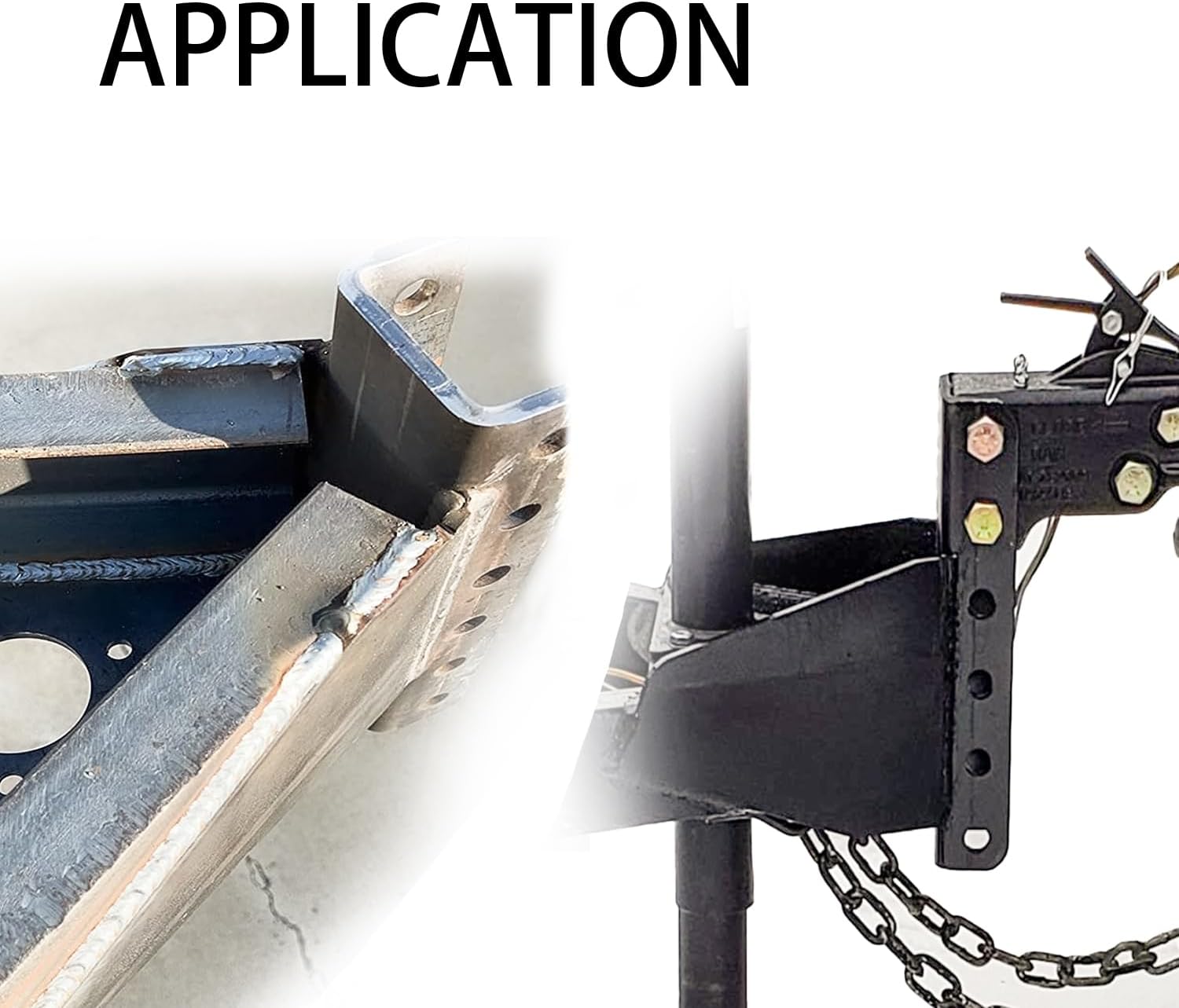 Trailer Coupler Vertical Channel Adapter Fit for 50 Degree A-Frame Trailer 14000LBS Components Only1400-5-Position Adjustable Channel Base 2 Sides Without Welded Raw Finish