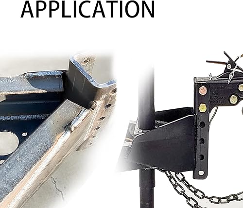 Miniatura 7 de Acoplador de remolque Adaptador de canal vertical apto para remolque de marco A de 50 grados, componentes de 14000 libras, base de canal ajustable