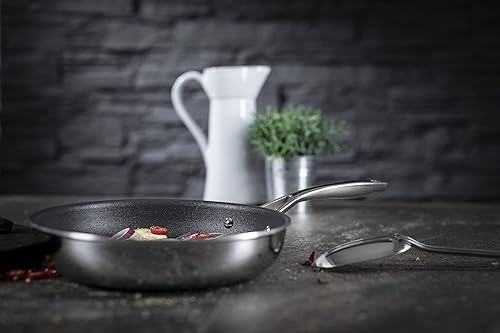 Miniatura 3 de KUHN RIKON Peak - Sartén antiadherente de inducción apta para horno, 12 pulgadas, color plateado