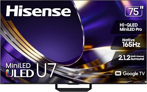 Hisense 75-inch U7 Mini-LED 4K Google TV (75U7SG)
