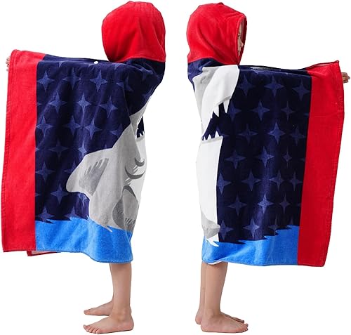 Miniatura 90 de Toallas de baño para niños, toalla para niños con capucha para playa, baño, piscina, toallas de natación de 30 x 50 pulgadas, tamaño grande, ultra