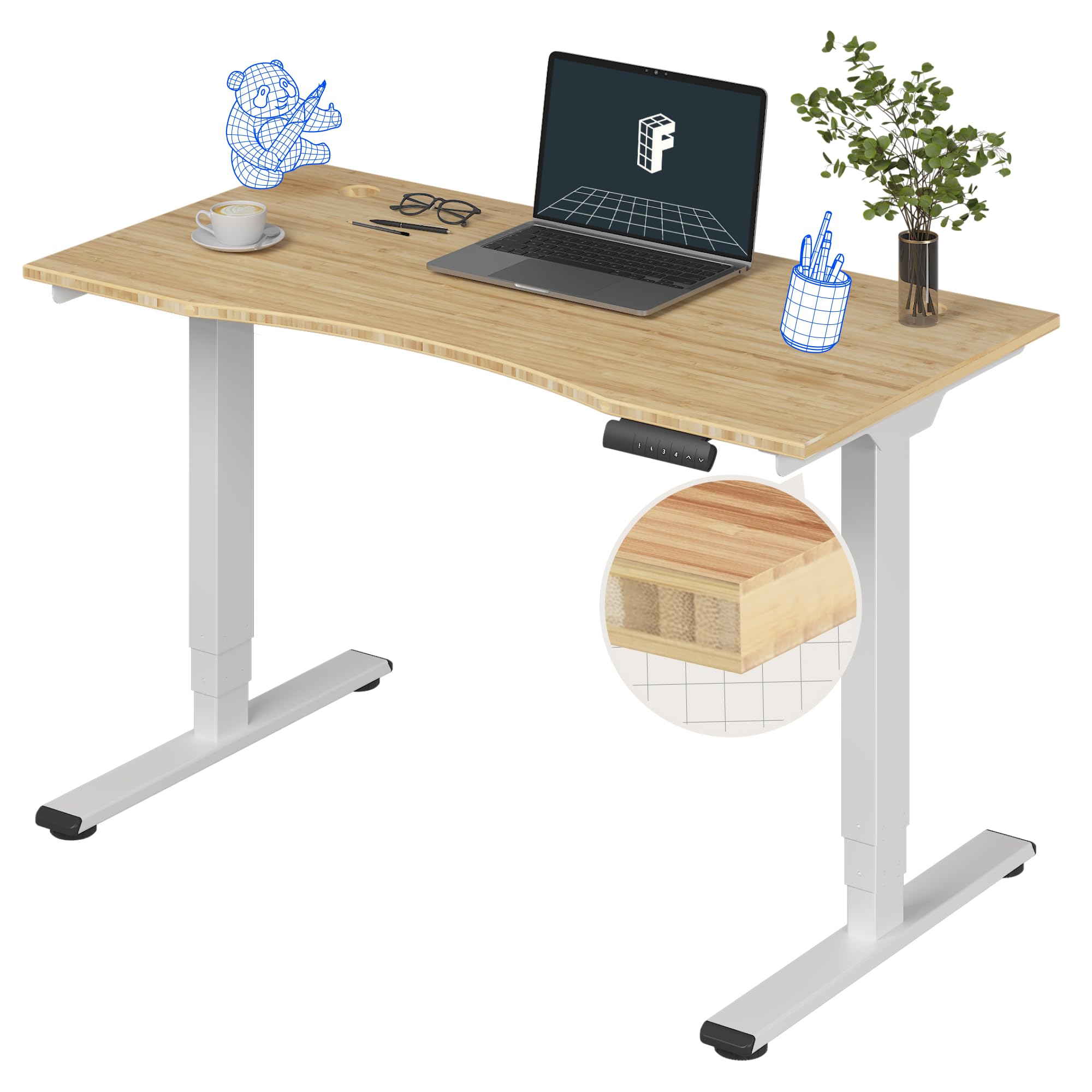 Amazon.com: FlexiSpot E6 Bamboo 3-Stage Dual Motor Electric