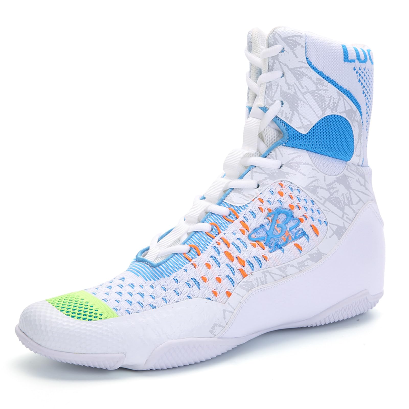 Mens Boxing Shoes High Top Lightweight Breathable Boxing Boots with Ankle Support for Training and Sparring LS198-image-29
