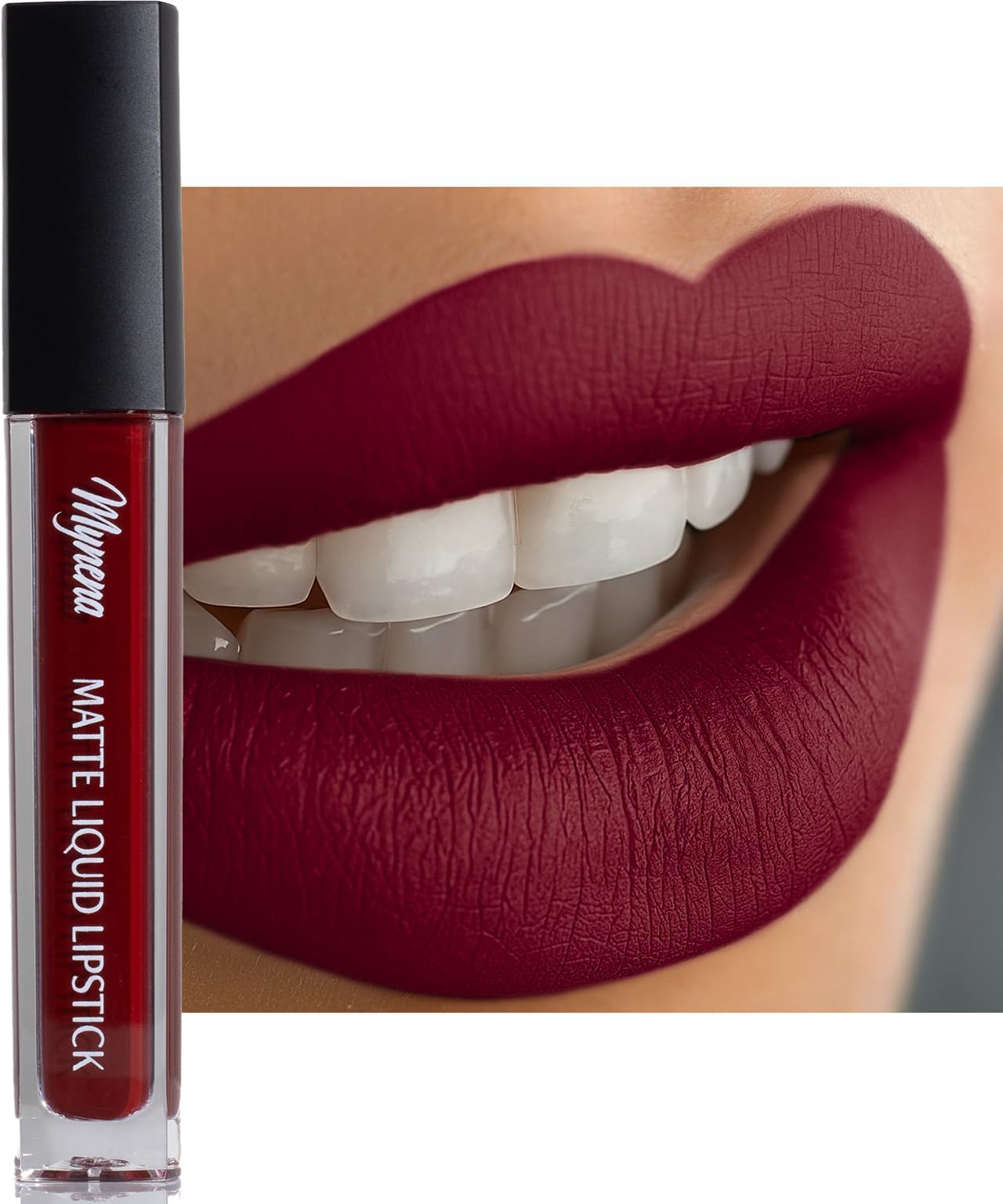 Weightless Burgundy Red Matte Liquid Lipstick, Emma | Long-Lasting, Waterproof, No Smudge, No Transfer, Lightweight Comfortable