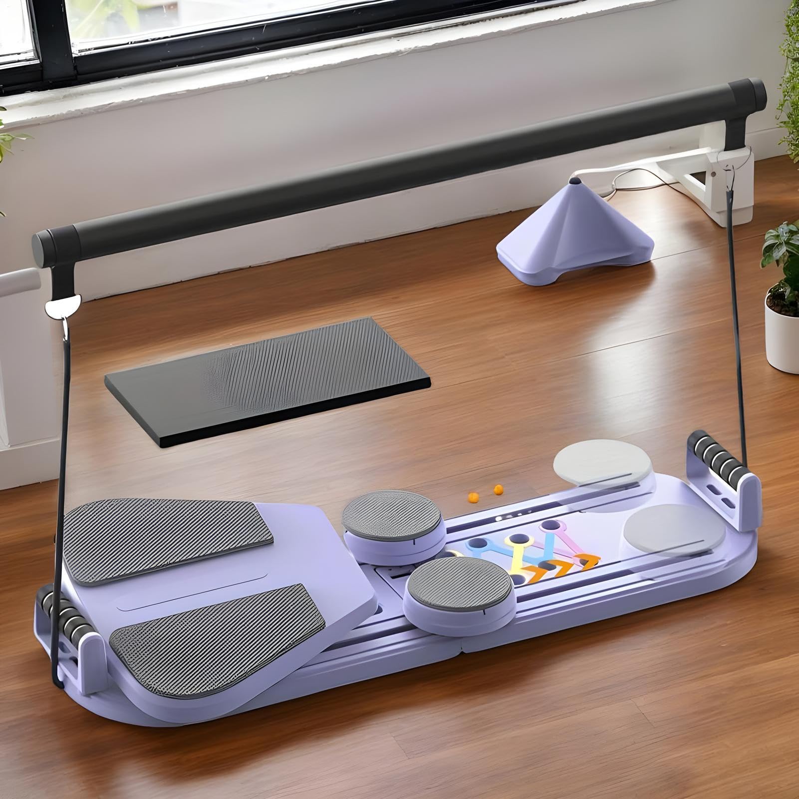 Tavola Pilates Pieghevole | Attrezzature Per Il Fitness 5-in-1 - Aiuto Allenamento Addominale | Per Uomini Adulti Atleti Principianti Fitness Yoga Palestra Professionali