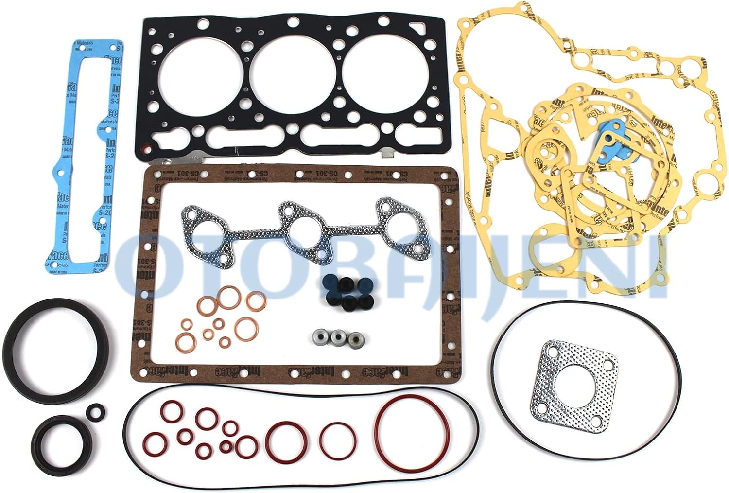 D1105 Engine Overhaul Rebuild Kit with Valves kit for Kubota D1105 Engine B2630HSE B7610HSD U25S KX36-2 KX41-2S KX61-2S Excavator Tractor Engine Rebuild Repair Aftermarket Parts