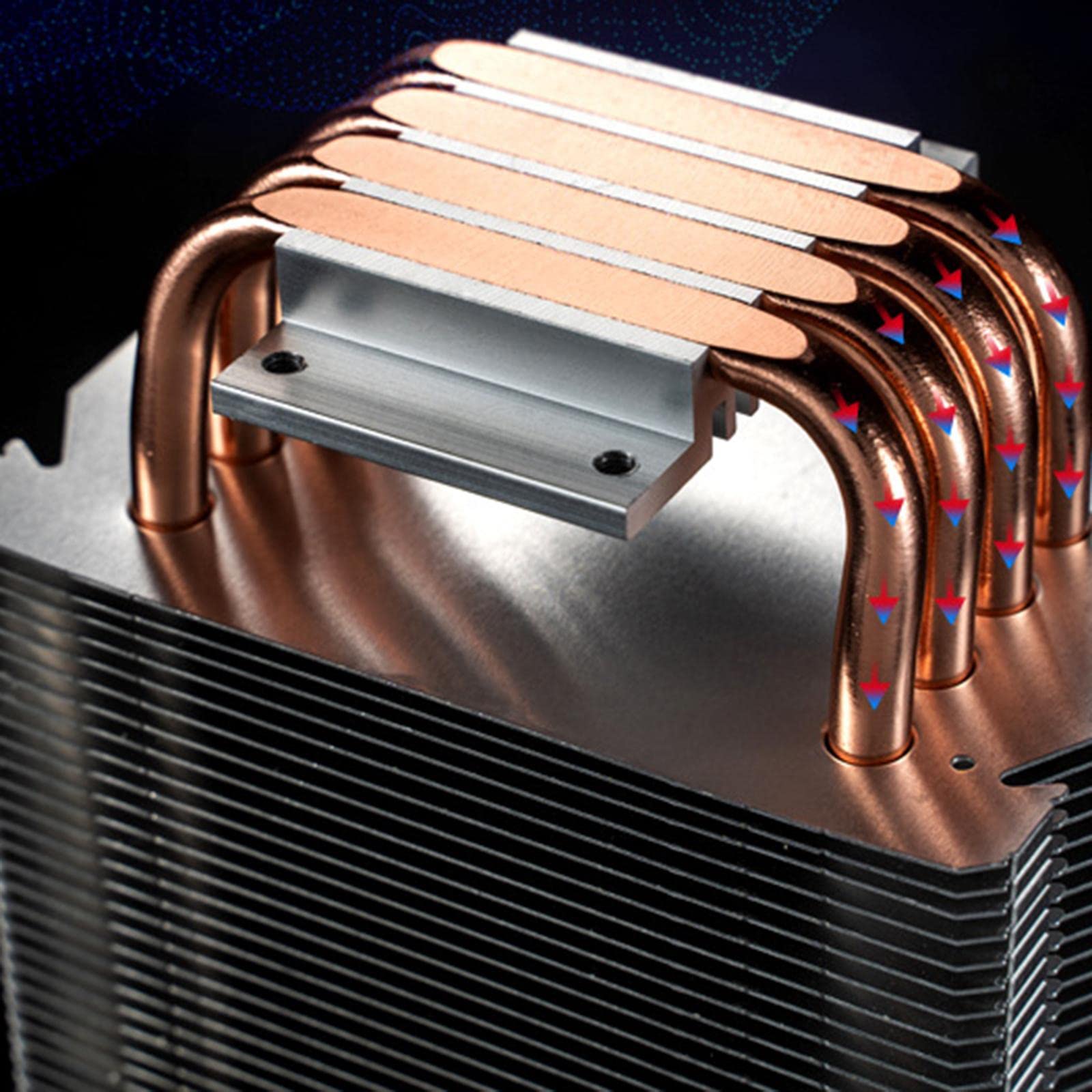 per Computer Dissipatore CPU Ventola PC Raffreddamento con 4 Tubi di Rame ARGB Sincronizzazione PWM Adatto per Assemblaggio