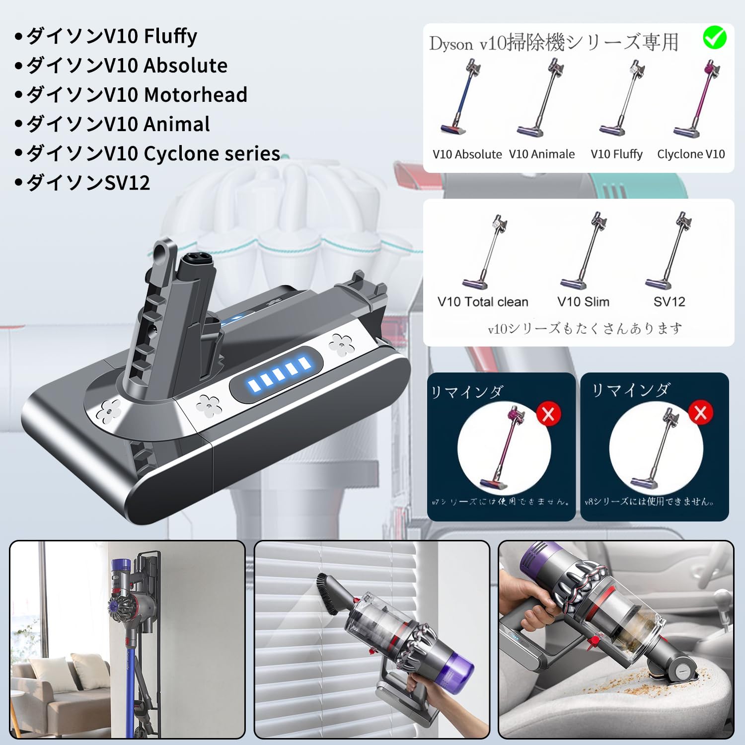 Amazon.co.jp: DTK ダイソン DYSON 互換バッテリー（タイプA ネジ無し