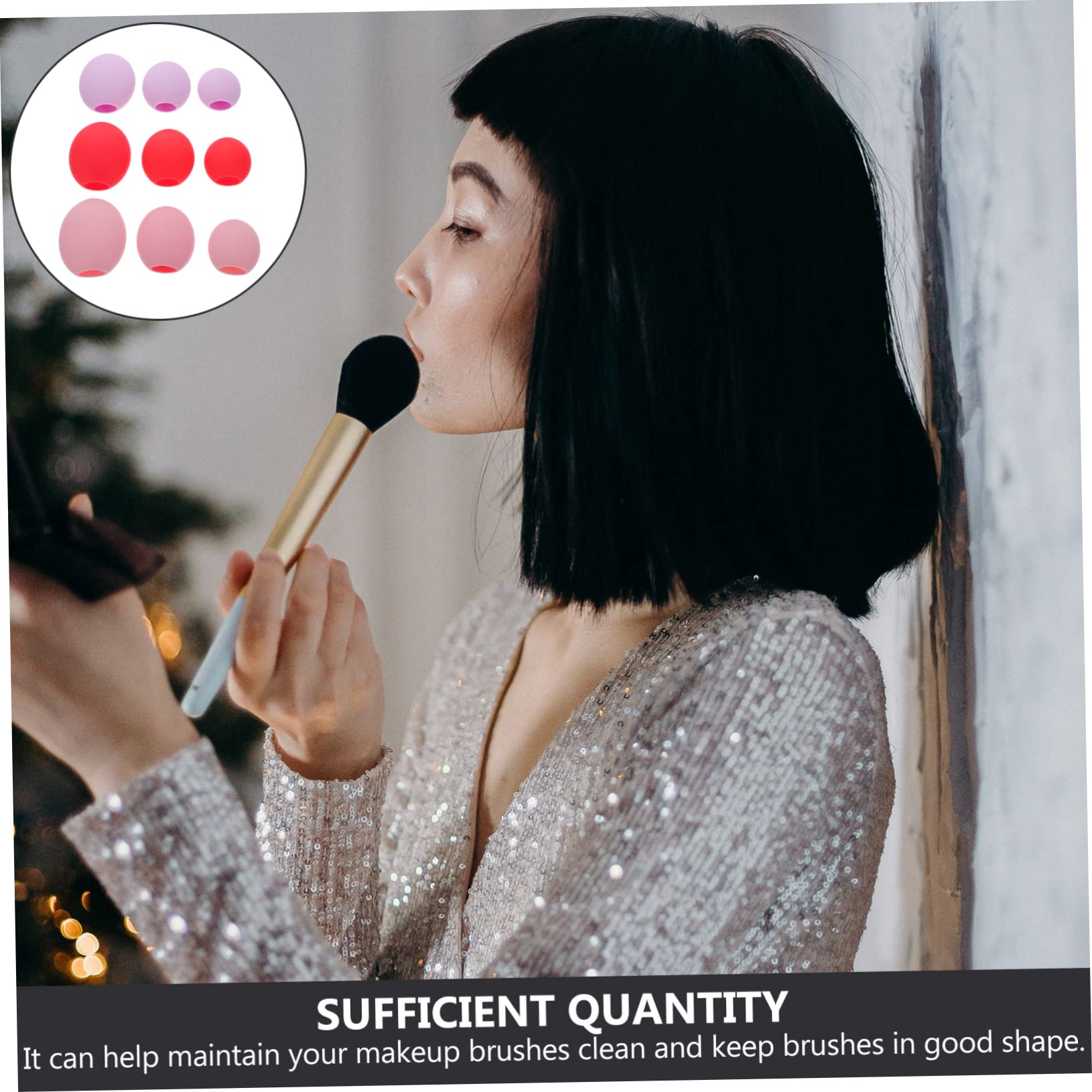Healeved 27 Uds Estuche Para Brochas De Maquillaje Brocha De Maquillaje De Viaje Aplicador De Maquillaje De Silicona Protectores De Brochas Cosméticas Fundas Para Brochas De