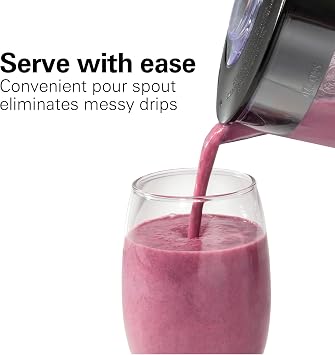 Hamilton Beach 56 Ounce 650W 10 Speed & Pulse Countertop Smoothie Blender, Black