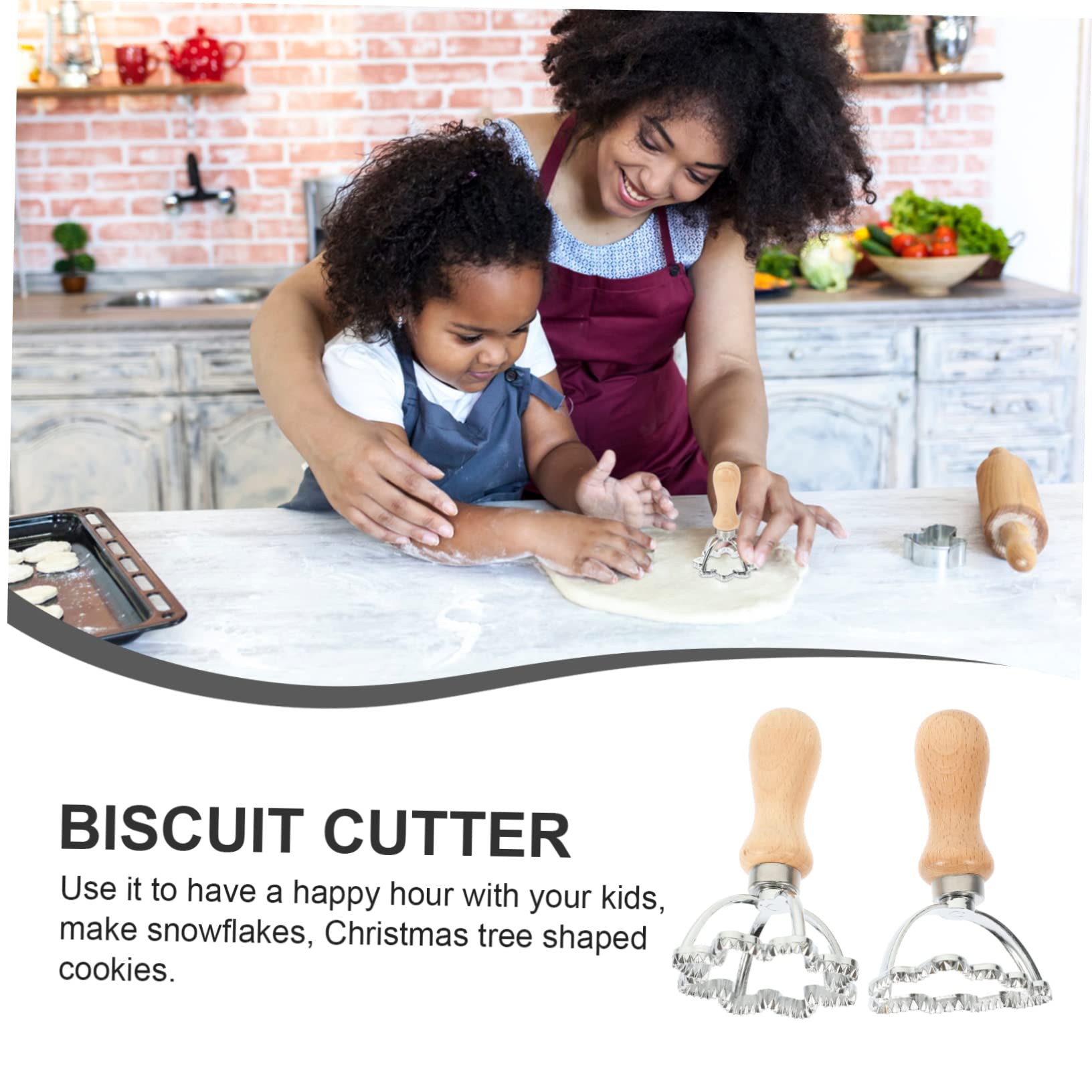TOPBATHY 8 Stk Knödel Haut Prägeform teigschneider ausstecher für knete Keksformen-Set cookie dose Weihnachtsknödelschneider Pelmeni Pasta Ravioli- für die Küche Küchenzubehör Holz