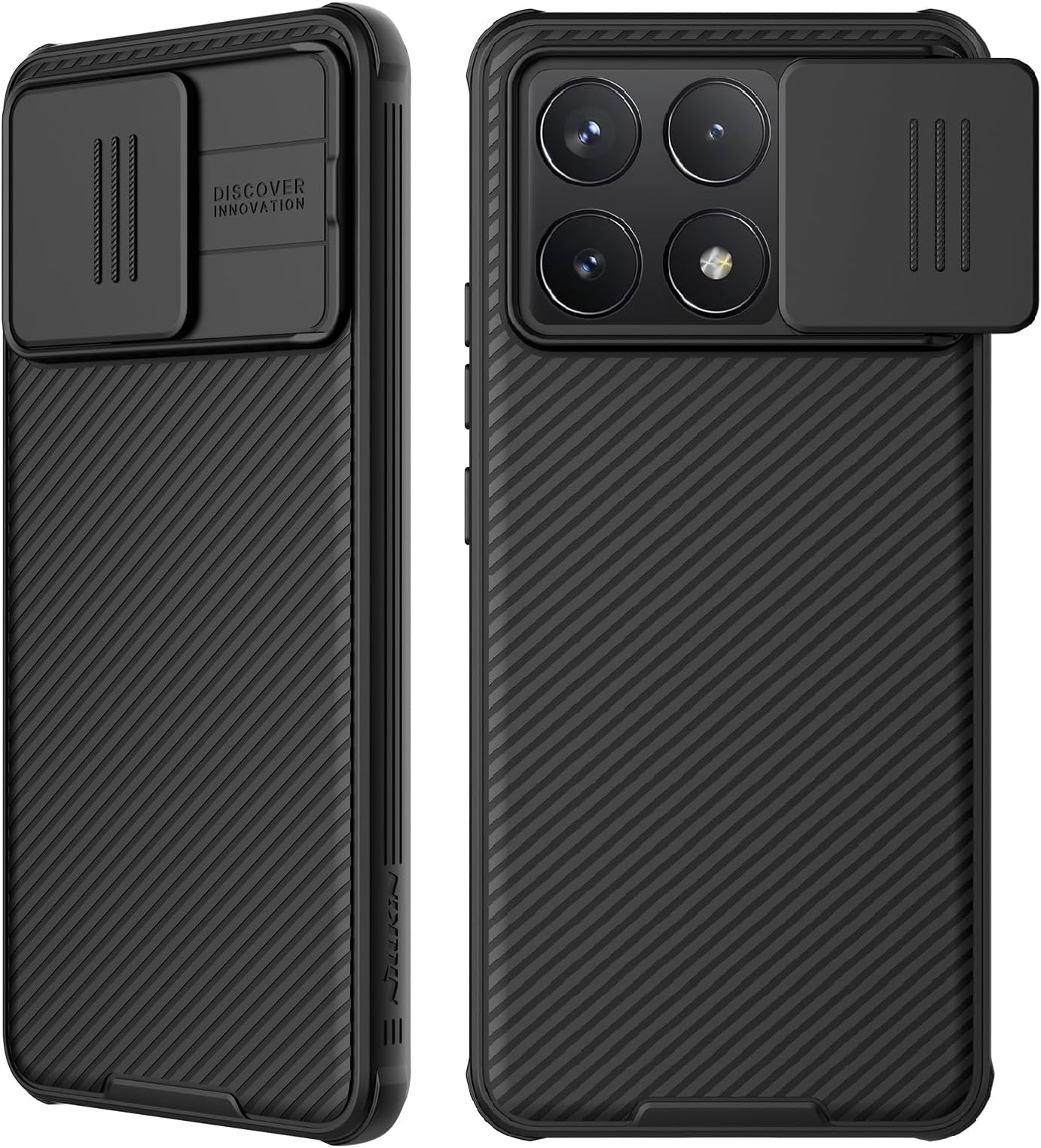 for Xiaomi redmi K70 Pro/Poco F6 Pro 5G Case, Slim case Protective Cover with Camera Protector Hard PC TPU Thin Anti-Scratch Phone Case for Xiaomi Poco F6 Pro 5G/Redmi K70 (Poco F6Pro Black)